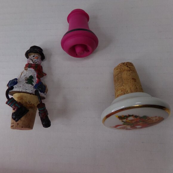 Reutter Santa Claus Porcelain 3 Bottle Stopper Cork Closure W Germany - Picture 15 of 15